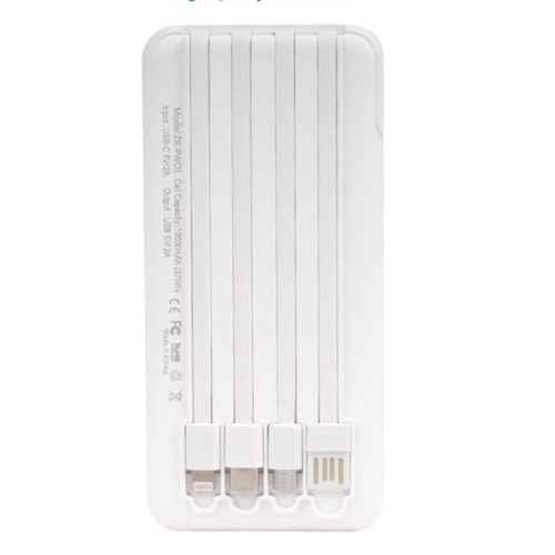 Bilişim Burada ZR490 Y131 KABLOLU 20.000 POWERBANK