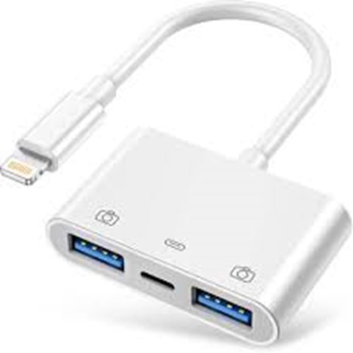 Bilişim Burada ZR540 2 USB 1 LİGHTNİNG CAMERA ADAPTER