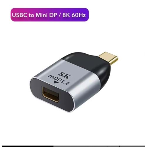 Bilişim Burada ZR585 8K S-1720 TYPE-C MİNİ DP ÇEVİRİCİ