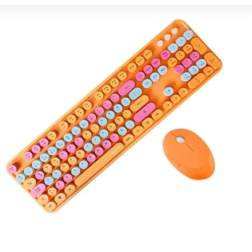 TR MOFİİ SWEET TURUNCU KLAVYE MAUSE SET