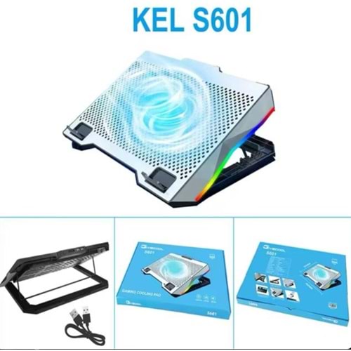 Bilişim Burada ZR924 S601 TEK FANLI RGB METALİK LAPTOP SOĞUTUCU
