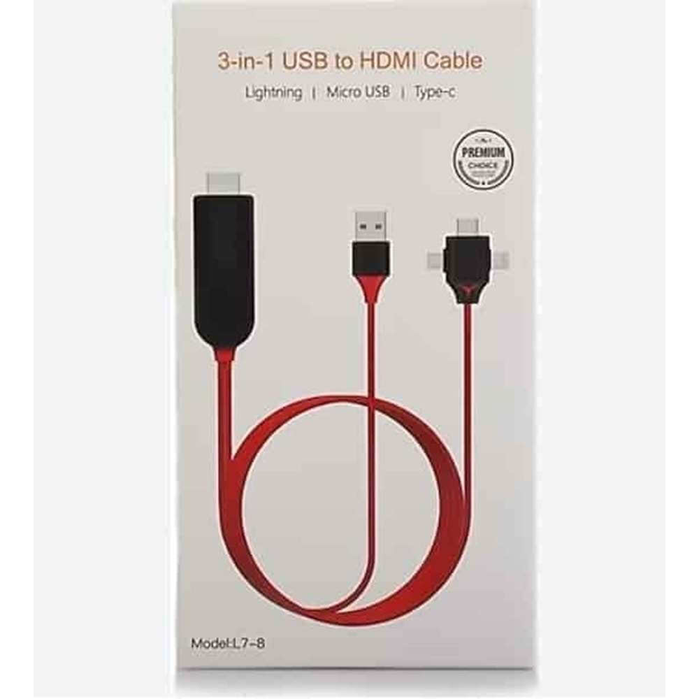 ZR18 3 İN 1 T HDMI KABLO L7-8