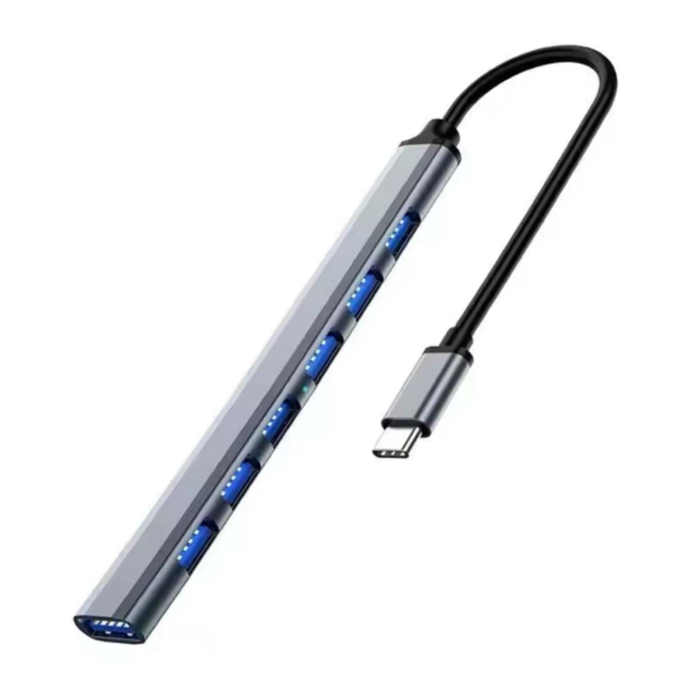 ONEZERO ZR289 ADS 303/C TYPE-C 7 PORT METAL USB HUB
