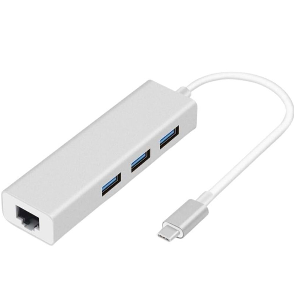 ONEZERO ZR425 BYL1719C USB 3,0 TYPE-C 3 PORT LAN GİGABİT ŞEFFAF