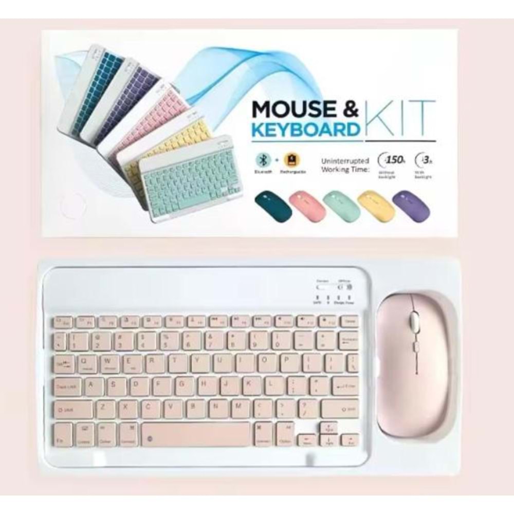 ONEZERO ZR20KM PEMBE KABLOSUZ KLAVYE MOUSE SET