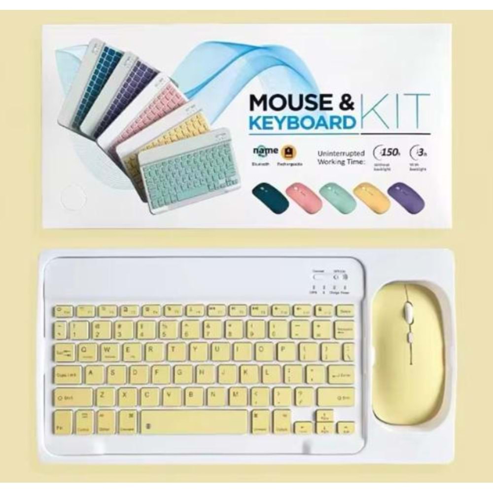 ONEZERO ZR20KM SARI KABLOSUZ KLAVYE MOUSE SET