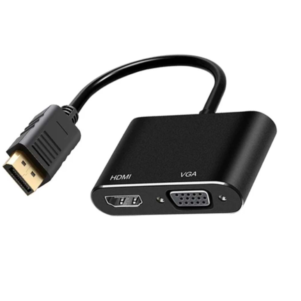 ONEZERO ZR723 DP TO HDMI+VGA ÇEVİRİCİ