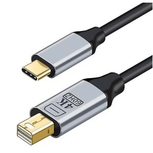 ONEZERO ZR126 SİYAH TYPE-C MİNİ DP ÇEVİRİCİ KABLO 1,8 M