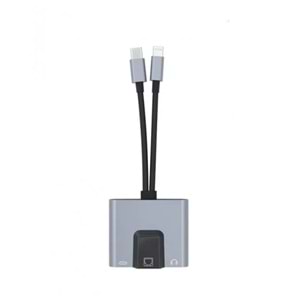 ONEZERO ZR815 LİGHTNİNG TYPE-C 3 İN 1 ETHERNET ÇEVİRİCİ AUX