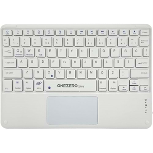 ZR15K WHİTE ONEZERO BLUETHOOT KLAVYE TOUCHPAD WHİTE