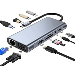 ONEZERO ZR44/A TYPE-C 11 İN 1 GİGABİT HDTV ÇEVİRİCİ