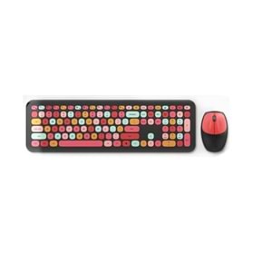 MOFİİ NO666 KIRMIZI SİYAH KLAVYE MOUSE SET