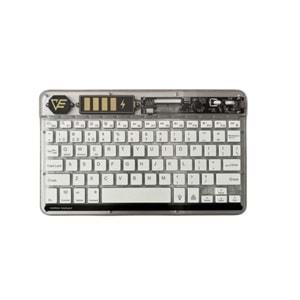ONEZERO ZR612 RGB ŞEFFAF BEYAZ BLUETHOOTH KLAVYE