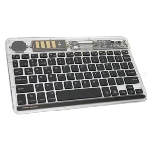 ONEZERO ZR612 RGB ŞEFFAF SİYAH BLUETHOOTH KLAVYE
