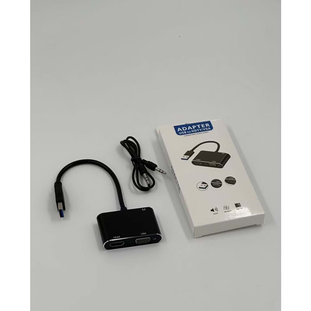 ONEZERO ZR702 USB HDMI+VGA+AUX ÇEVİRİCİ