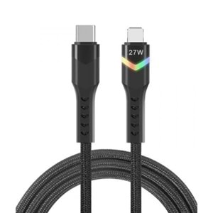 ONEZERO ZR536 TYPE-C TO LİGHTNİNG 27W LEDLİ PD KABLO 1 M